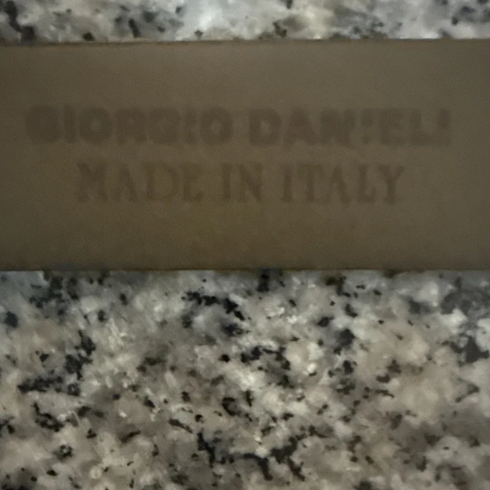 Giorgio Danieli Men's Genuine Italian Black‎ Leather Belt Size 40 Silver Buckle